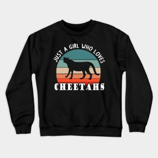 Cheetah women big cat girls love animals Crewneck Sweatshirt